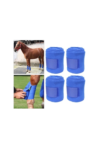 Suntek 4 Parça At Bacak Sarar Pony Legging Wrap At Atel Destek Mavi