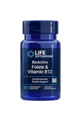 Life Extension, Bioactive, Folate & Vitamin B12, 90 Vegetarian...