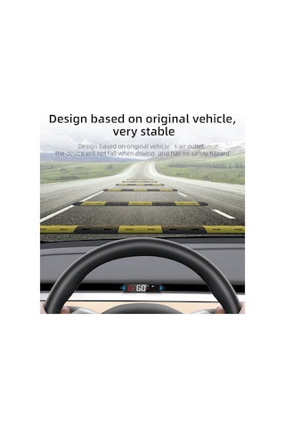 Maiyame Tesla Model 3/y 2019+ Uygun Abs Hud Ekranı - Hız/vites/sinyal/pil Seviyesi/kapı/kemer Uyarısı Gösterimi