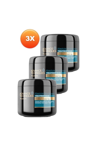 Avon Advance Techniques Argan & Hindistan Cevizi Yağı İçeren Saç Maskesi 3 x 375 ML