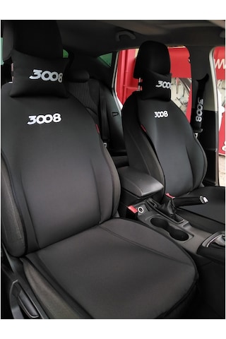 Peugeot 3008 Nakışlı Ön Ikili Oto Koltuk Kılıfı