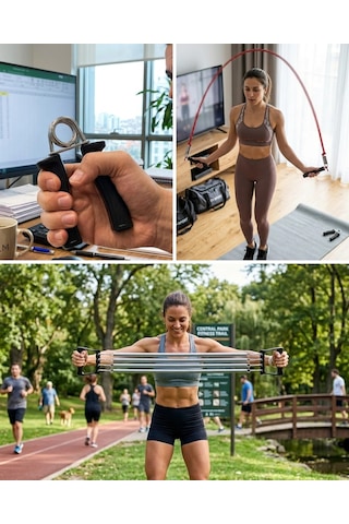 Ev Fitness Seti Kardiyo Ve Kas Geliştirme Egzersiz Seti Çok Renkli