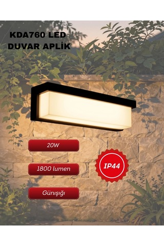 K2 Kda760 Led Duvar Aplik 20w 3000k Gün Işığı