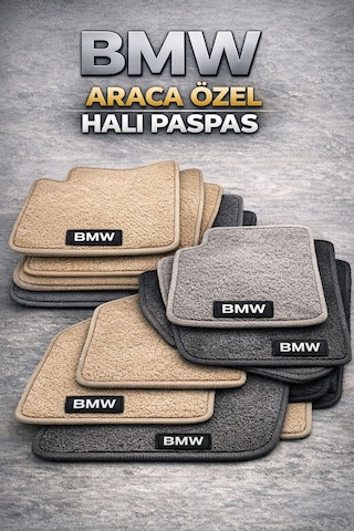 Bmw G20 Araca Özel Halı Paspas Kaymaz Taban 4 Parça