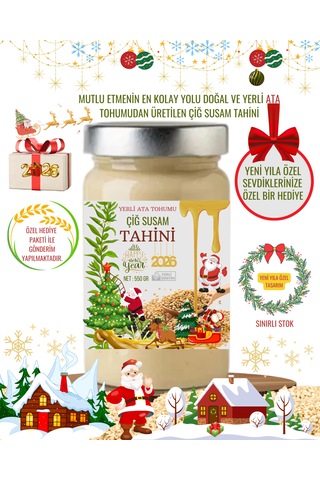 Naturel Yerli Üretim Tahin Pekmez Yeni Yıla Özel Tasarım Hediye Paketi İle Gönderim