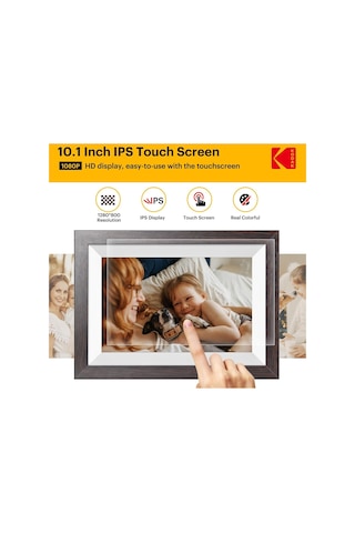 Kodak 10.1 Inc Wifi Dijital Resim Çerçevesi 1280x800 Ips Dokunmatik Ekran