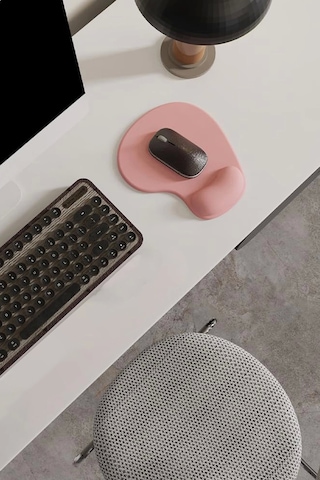 Sonictouch Bilek Destekli Pembe Damla Tipi Pürüzsüz Yüzey Dikişsiz Gamer Oyuncu Mouse Pad 20x22cm Mousepad