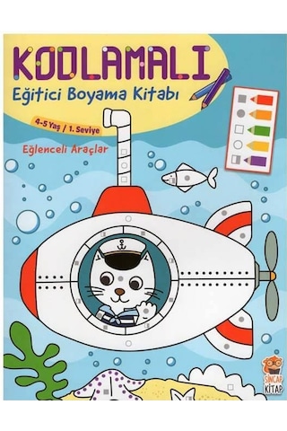 Kodlamalı Eğitici Boyama Seti-4-5 Yaş 1.2.Seviye-2 Kitap Takım- Sincap Kitap