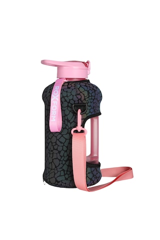 Roxform Suluk Matara 2200 Ml, Premium Pp Malzeme, Sağlıklı Bpa & Bps İçermez, Kılıflı, Çift Kapaklı, Koku Yapmaz, Sızdırmaz Ve Dayanıklı, Leopar Kılıf, Pembe Pembe, Leopar Kılıf