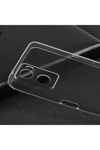Khayra A76 Kılıf Süper Silikon Kapak - Renksiz Renksiz