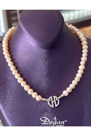 Doğan Silver 925 Ayar Gümüş Madalyon İncili Kolye Dgn21591