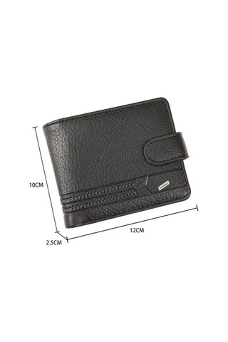 Createtech Erkek Kısa Cüzdan Deri Fermuar Siyah, Kaliteli Kart Horders Siyah