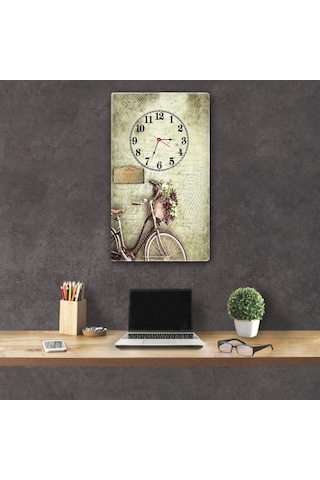 Decorıta Cam Saat | Vintage Temalı Çok Renkli