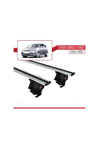Toyota Corolla Verso 2004-2007 Arası İle Uyumlu Ace-4 Ara Atkı Tavan Barı Gri