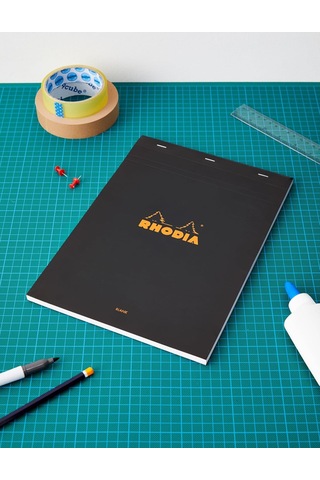 Rhodia Çizgisiz Bloknot, Siyah, 210x297mm