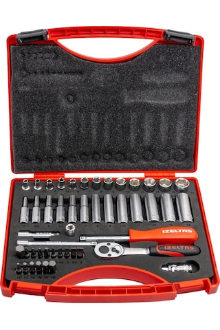 İzeltaş 1/4" Altı Köşe Mini Lokma Anahtar Ve Bits Set 48 Parça