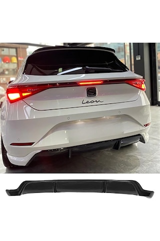 Seat Leon Mk4 Arka Ek Difüzör Siyah Plastik 2020 Ve Üzeri Arka-difizör-bodykit-ek-karlık