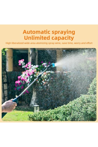 Wezone Pratik Ve Güçlü 23 İnç Paslanmaz Çelik Elektrikli Bahçe Hortumu - 9.8ft Uzunluk, 2400mah Pil, 3 Nozul Seçeneği İle Geniş Spreyleme