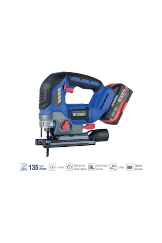Exen En 474 Dk Kömürsüz Şarjlı Dekupaj Testere 21v 4.0 Ah 135mm