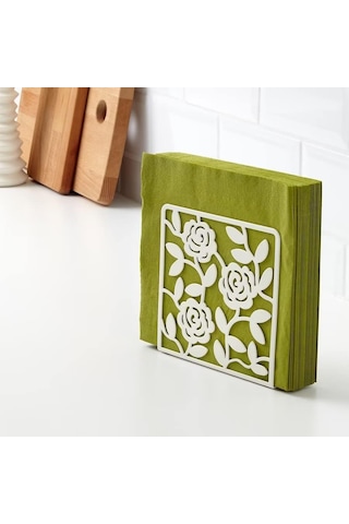 Ikea Çelik Toz Peçetelik Beyaz, 16x16 Cm Sku: Smg8690010569738 A