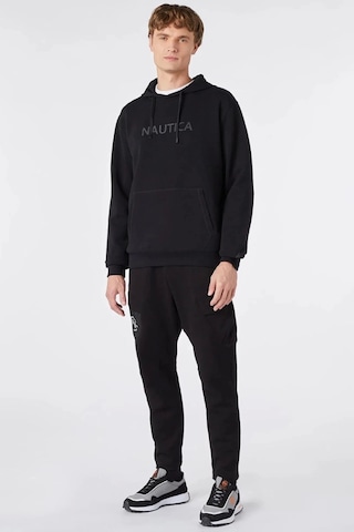Nautica Erkek Siyah Standart Fit Kapüşonlu Sweatshirt Siyah