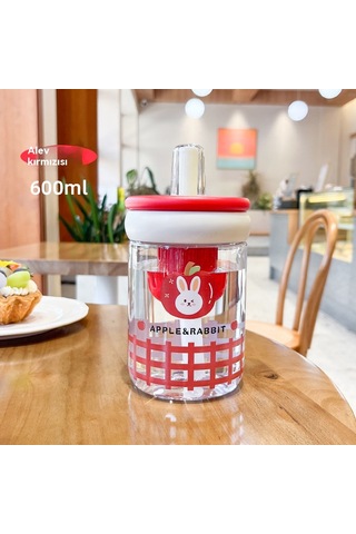 Çizgi Film Bulut Meyveli Plastik Bardak Kırmızı