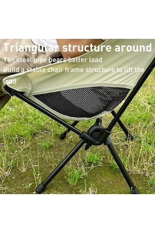 Prestigegoods Küçük Açık Kamp Eğlence Plajı Taşınabilir Katlanır Sandalye, Yumuşak, Rahat, 600d Oxford Kumaş, Çelik Konstrüksiyon, Hafif Ve Taşınabilir Beyaz