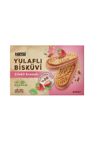 Yulaflı Bisküvi Çilekli Kremalı 240 G X 3 Adet