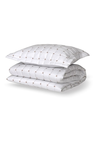 Alyans Ekru Mikro Tek Kişilik Yatak Örtüsü