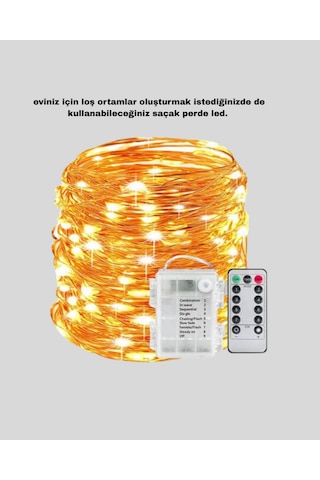 Sptmgldı Romantik Ambiyans İçin Uzaktan Kumandalı Günışığı Peri Led