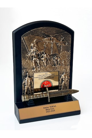 Askeri Birliklere Özel Hizmet Anısı Plaketi Bıçaklı Siyah