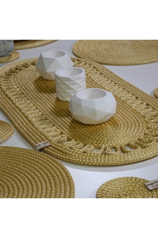 Supla Zdh-302 Yuvarlak Zengin Set Runner Sarı