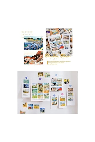 Katsushika Hokusai Temalı 45 Adet Sticker Seti Bullet Journal