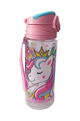 Kız Çocuk Unicorn Matara 500 ML 1 Adet Lisanslı Suluk Okul Matarası Öğrenci Suluğu