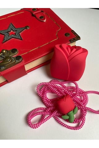 Iphone 18w/20w Uyumlu Şarj Kablosu Ucu Ve Şarj Başlığı Kılıfı Gül