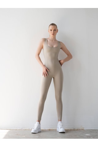 Arkası Büzgülü Scrunch Butt Spor Tayt Tulum