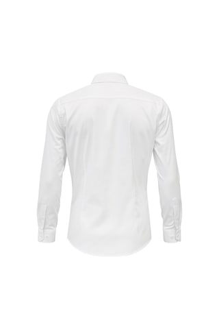 Plus Scorpion Erkek Pamuk Saten Gömlek Regular Fit, Klasik Yaka, Düz Model Beyaz