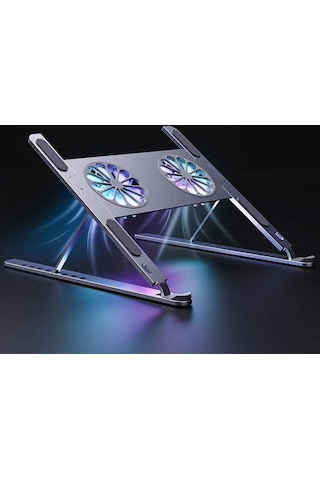 UpWay Katlanabilir Alüminyum Turbo Fanlı Apple Uyumlu MacBook Laptop Soğutucu