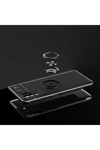 Xiaomi Redmi Note 10 Kılıf Yüzüklü Magnetli Ravel Case