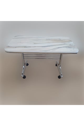 Pratik 70X110 Tekerlekli Orta Sehpa Krom Nikel Kaplamalı Metal (514492139)