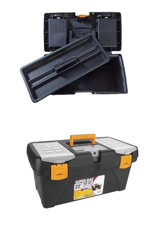 Takım Çantası Alet Kutusu Kapaklı Mini Bölmeli Organizer Dayanıklı Plastik Malzeme 14'' 22