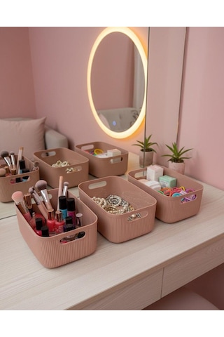 Okyanus Home Linea Smart Box Pembe 3'lü Set 2400 Ml Pembe