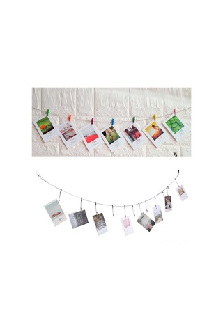 Yunboo 12'li Çift Uçlu Çırak Ağızlı Çelik Tel Fotoğraf Klipsi - Duvar Montajlı Postkart, Not Ve Kart Tutucu