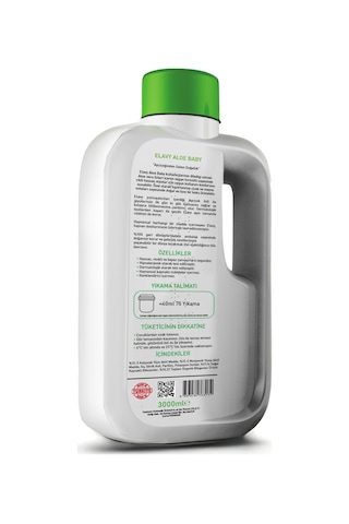 Elavy Aloe Baby Organik Sertifikalı Çamaşır Yumuşatıcısı 3 L