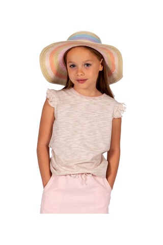 Kız Çocuk Yazlık Fırfırlı Organik T-shirt 001