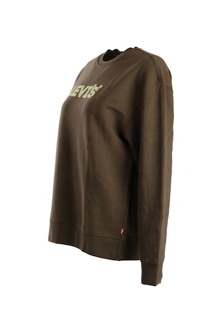 Levi's Erkek Oversize Sweatshirt - Günlük Kullanım - Rahat Kumaş Yeşil