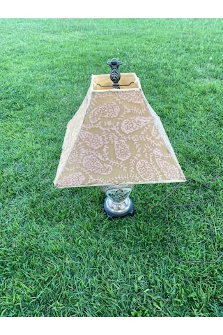 Kuş Motifli Porselen Abajur 70 CM