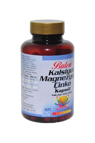 Balen Kalsiyum Magnezyum Çinko Kapsül 709 MG 90 Kapsül