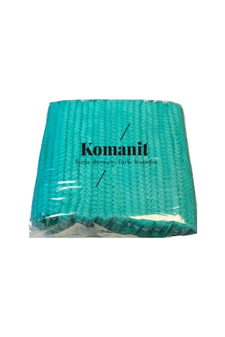 Komanit Tekstil Tek Kullanımlık Yeşil Akordeon Bone 50 x 45 CM 100'lü