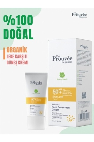 The Prouvee Reponses Leke Karşıtı Yüz Güneş Kremi SPF50+ 40 ML